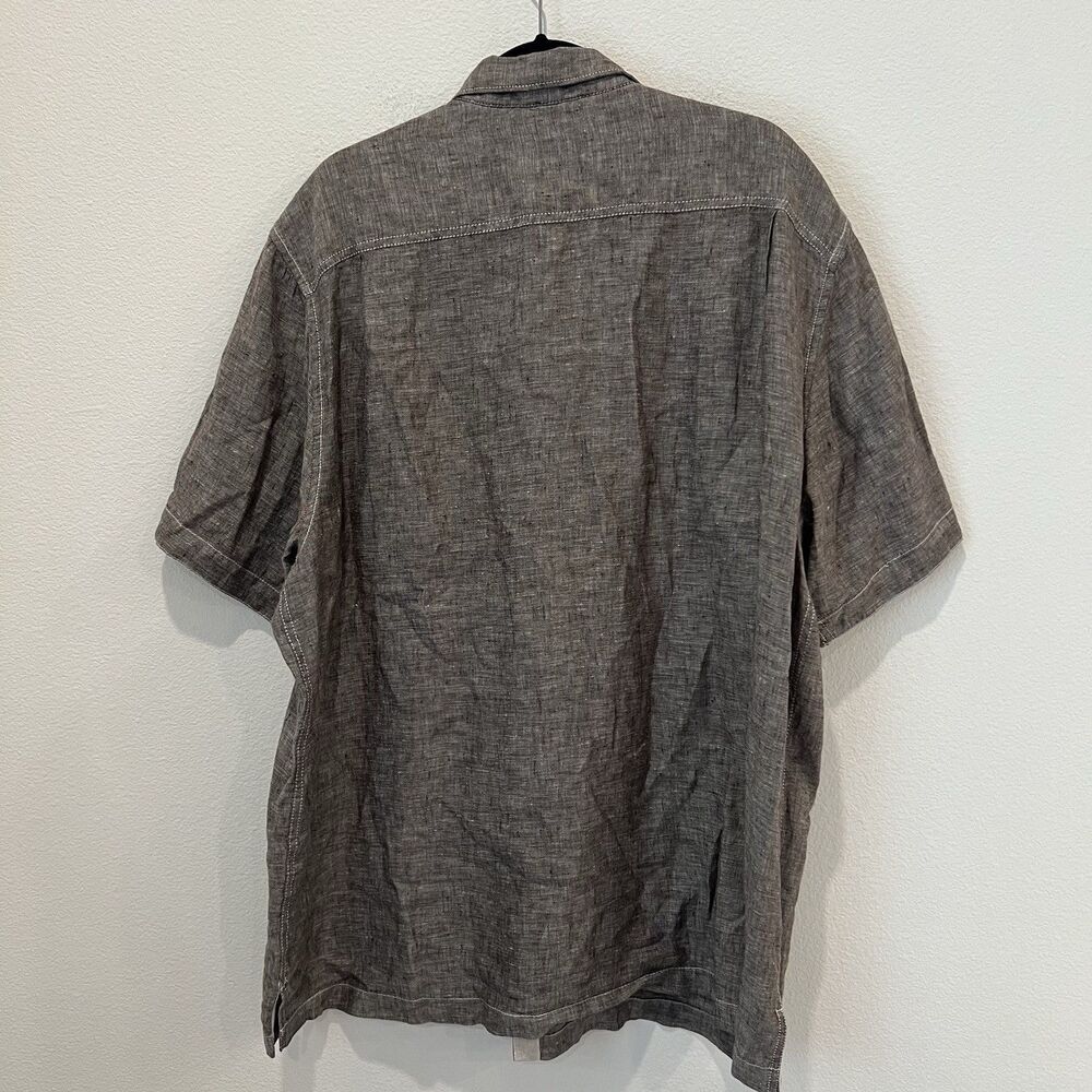 Tommy Bahama Shirt Men's XXL Gray 100% Linen Lightweight Pocket Casual Collar - Picture 6 of 8